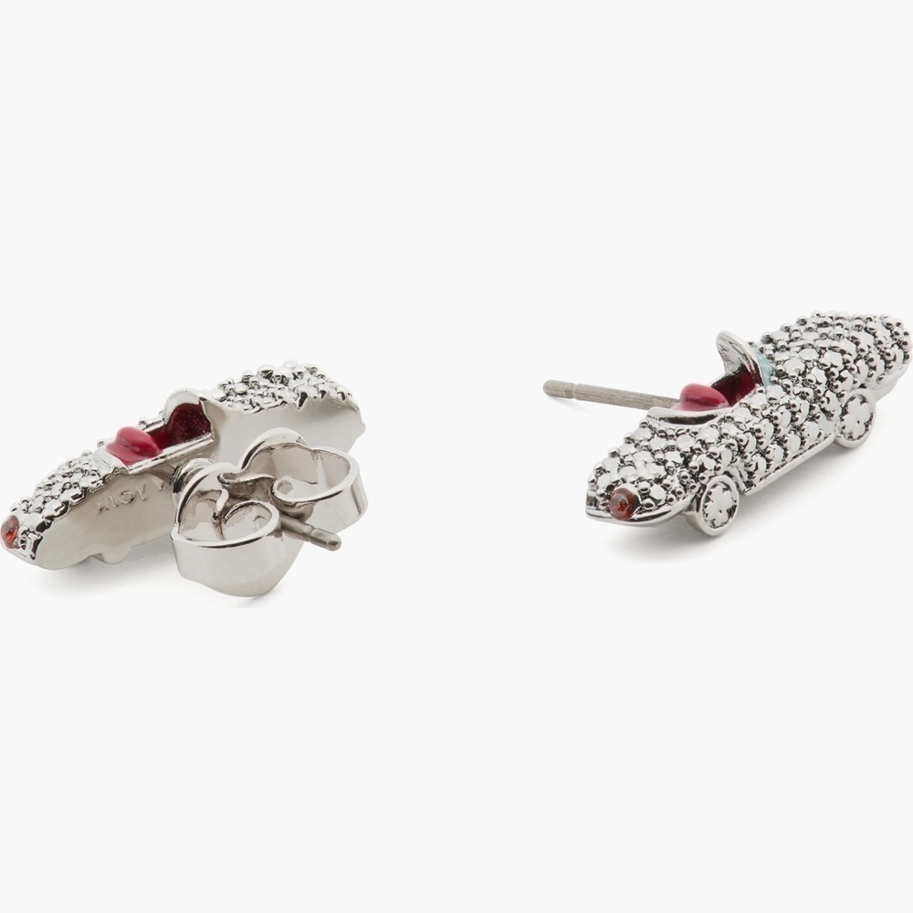 Kate Spade New York Silver Cubic Zirconia Car Stud Statement Earrings::NWT:: - Picture 5 of 7